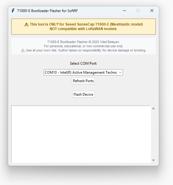 Bootloader Flasher Utility Screenshot